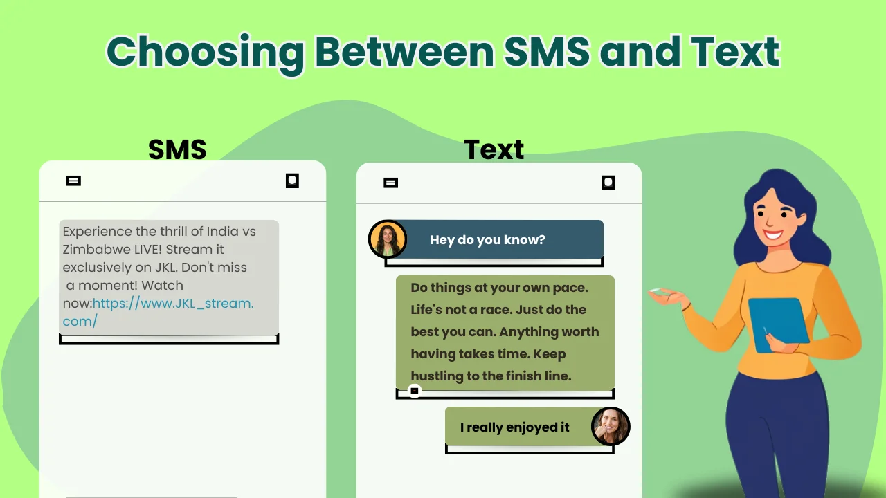 Choosing Between SMS and Text
