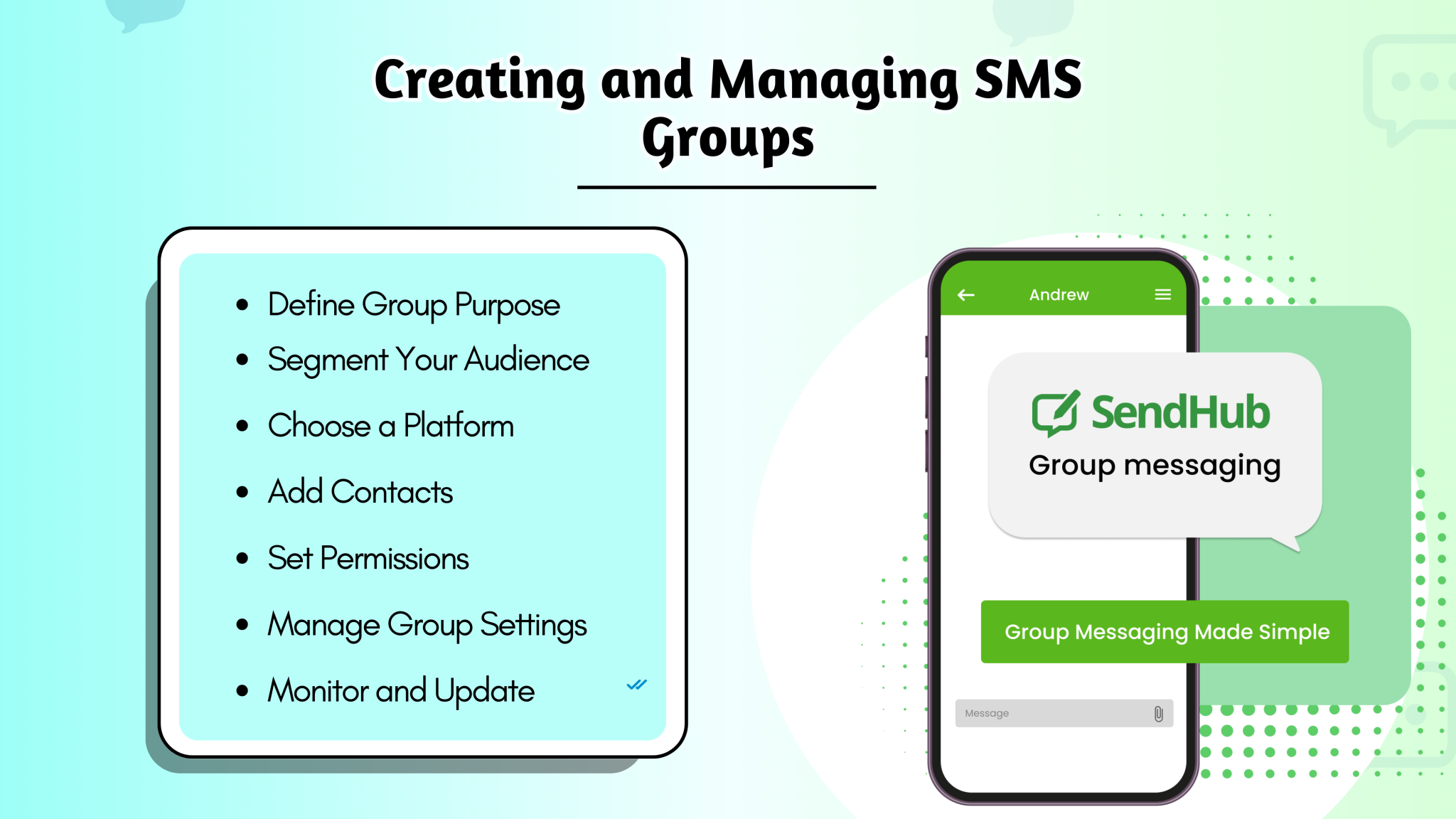 How To Create Sms Group