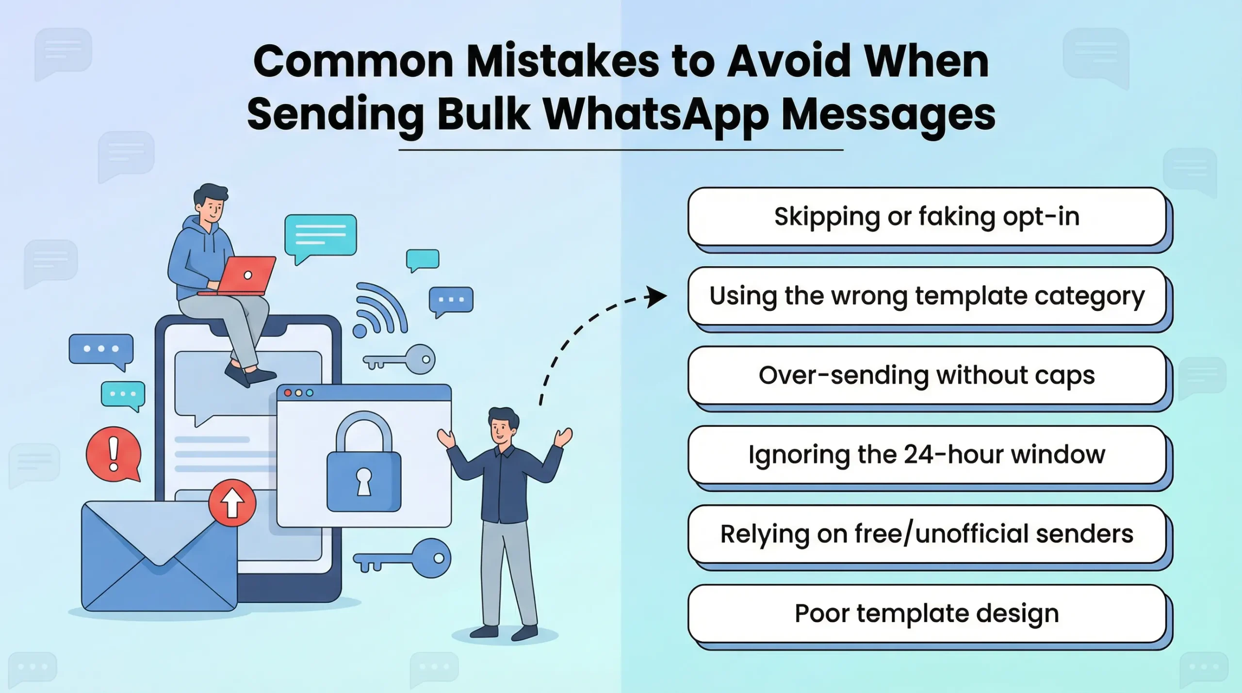 Common Mistakes to avoid when sending bulk messages