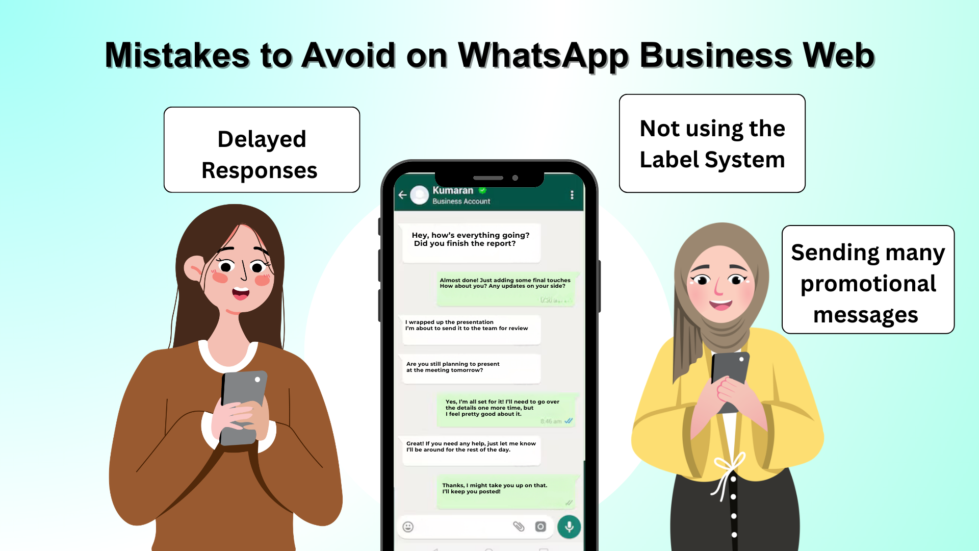 Mistakes to avoid on whatsapp business web